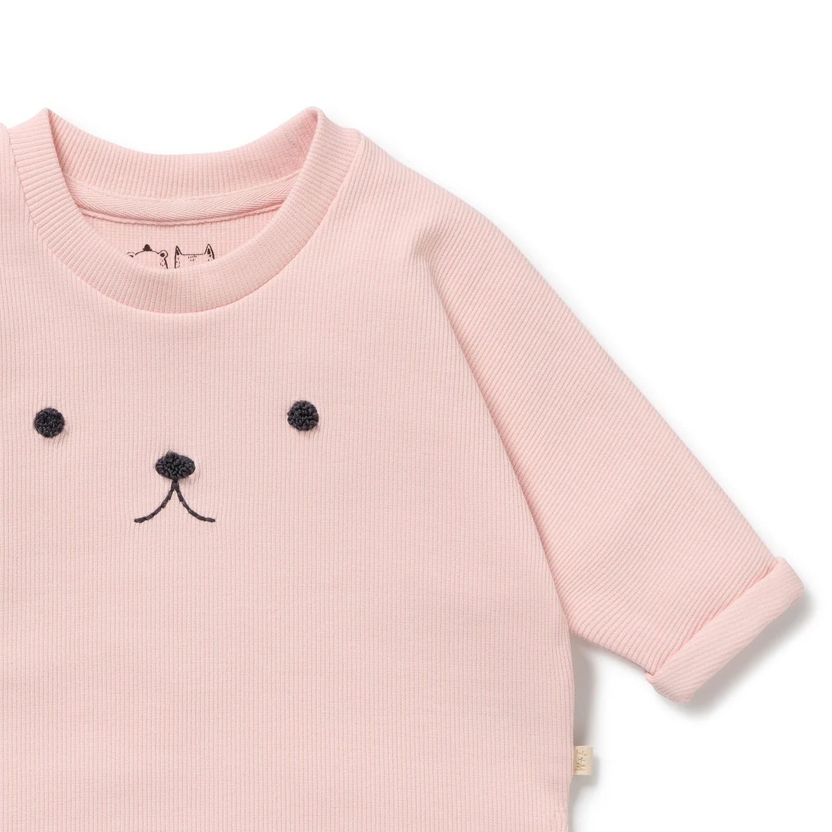 WILSON & FRENCHY STRAWBERRY CREAM ORGANIC RIB LONG SLEEVED TOP