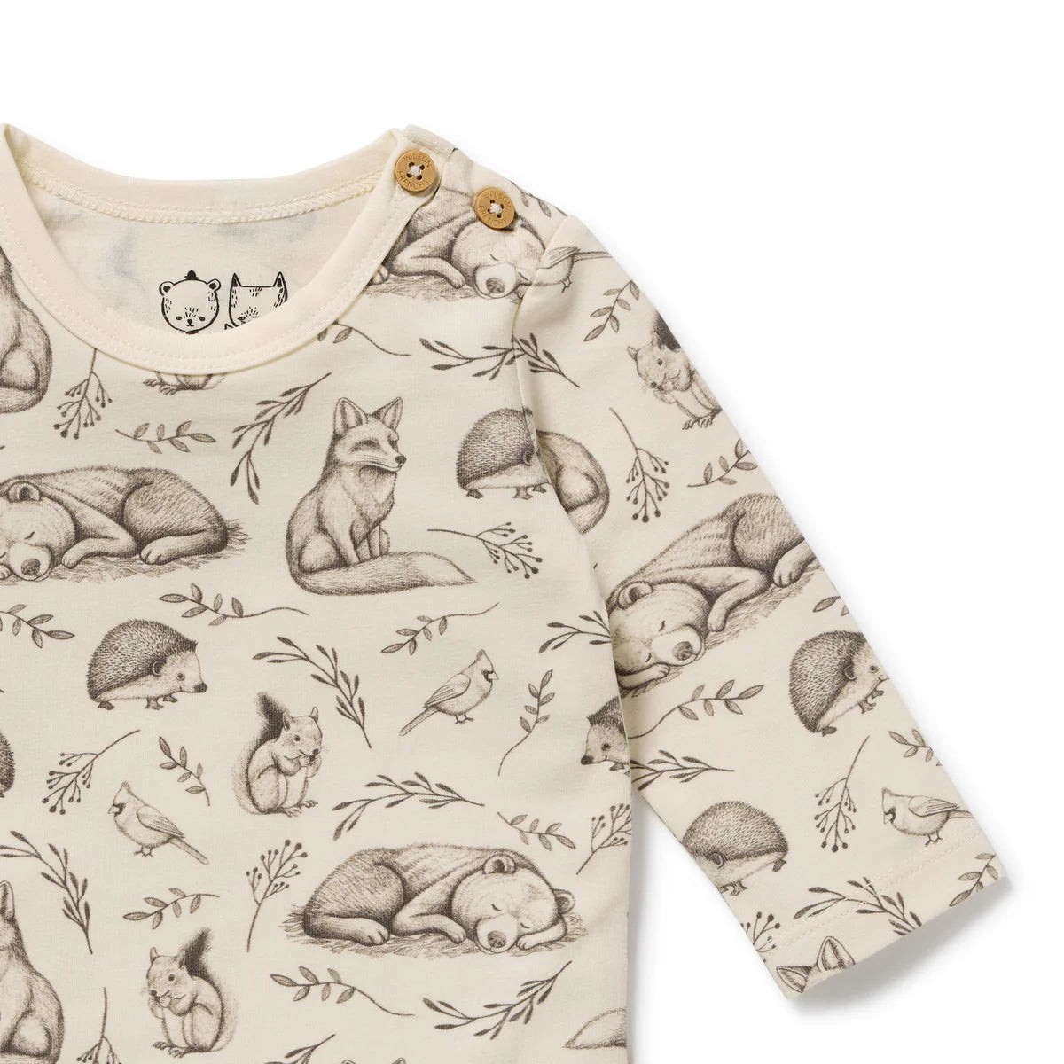 WILSON & FRENCHY FOXGLOVE FOREST ORGANIC BODYSUIT