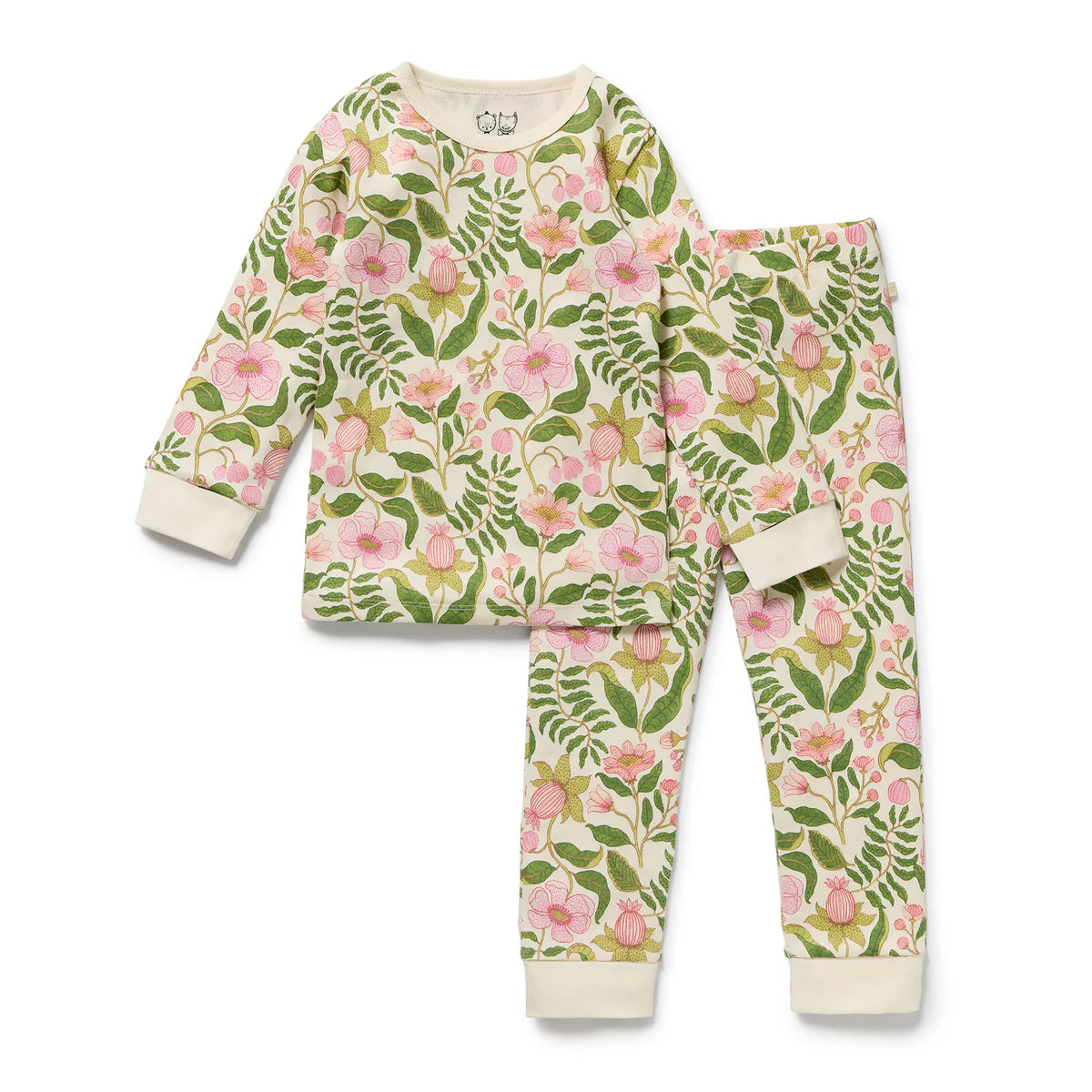WILSON & FRENCHY MA FLEUR ORGANIC LONG SLEEVED PYJAMAS