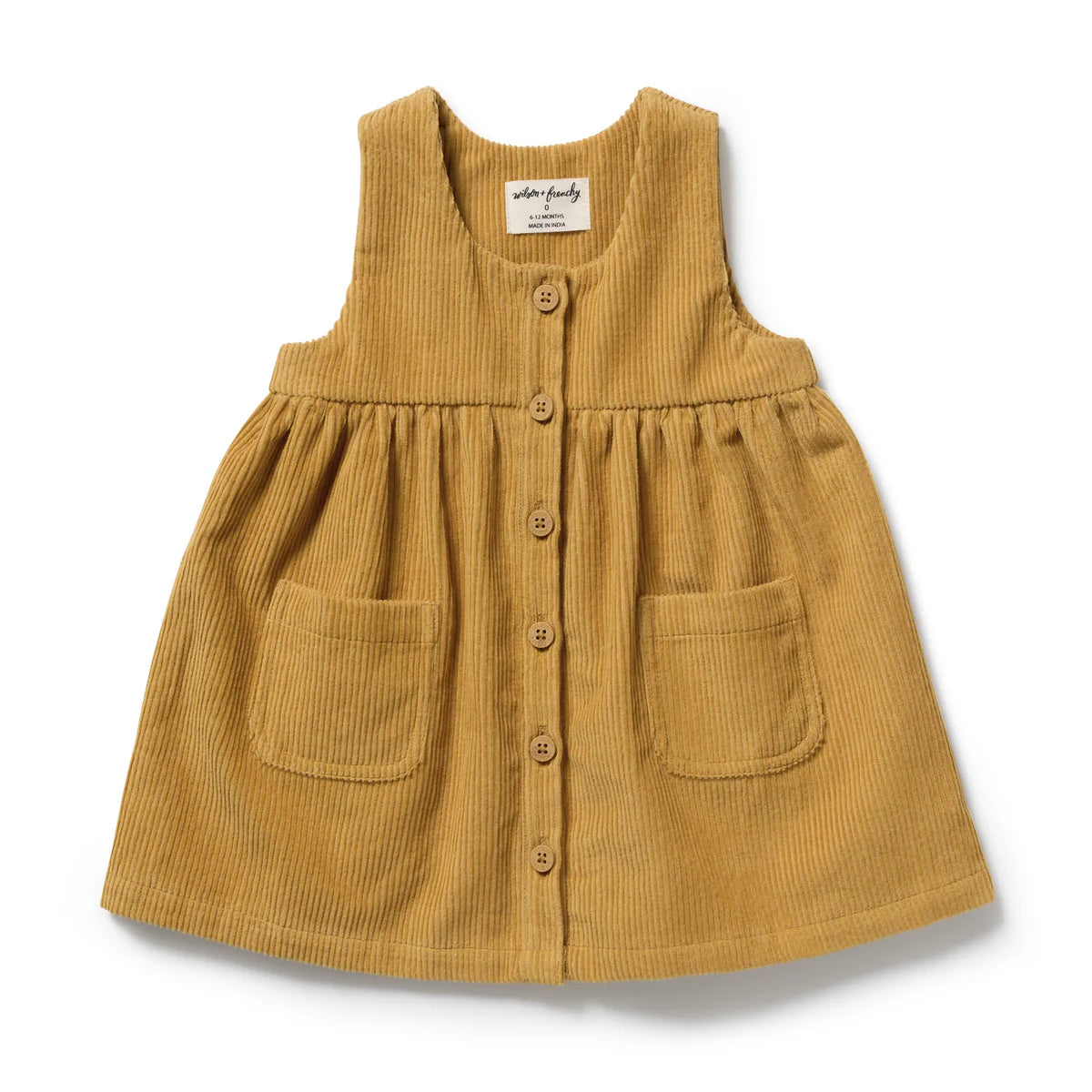 WILSON & FRENCHY AMBER GLOW ORGANIC CORD DRESS