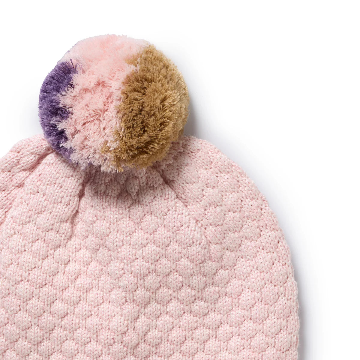 WILSON & FRENCHY MARSHMELLOW ORGANIC KNITTED BUBBLE HAT