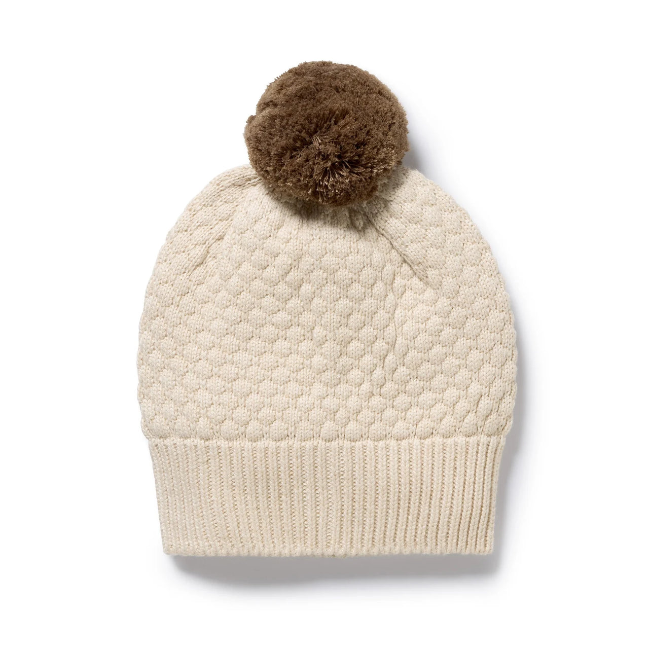 WILSON & FRENCHY CREAM ORGANIC KNITTED BUBBLE HAT