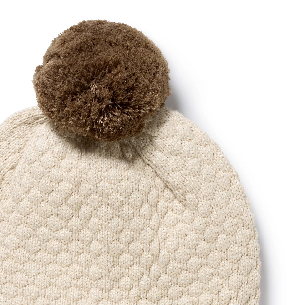 WILSON & FRENCHY CREAM ORGANIC KNITTED BUBBLE HAT