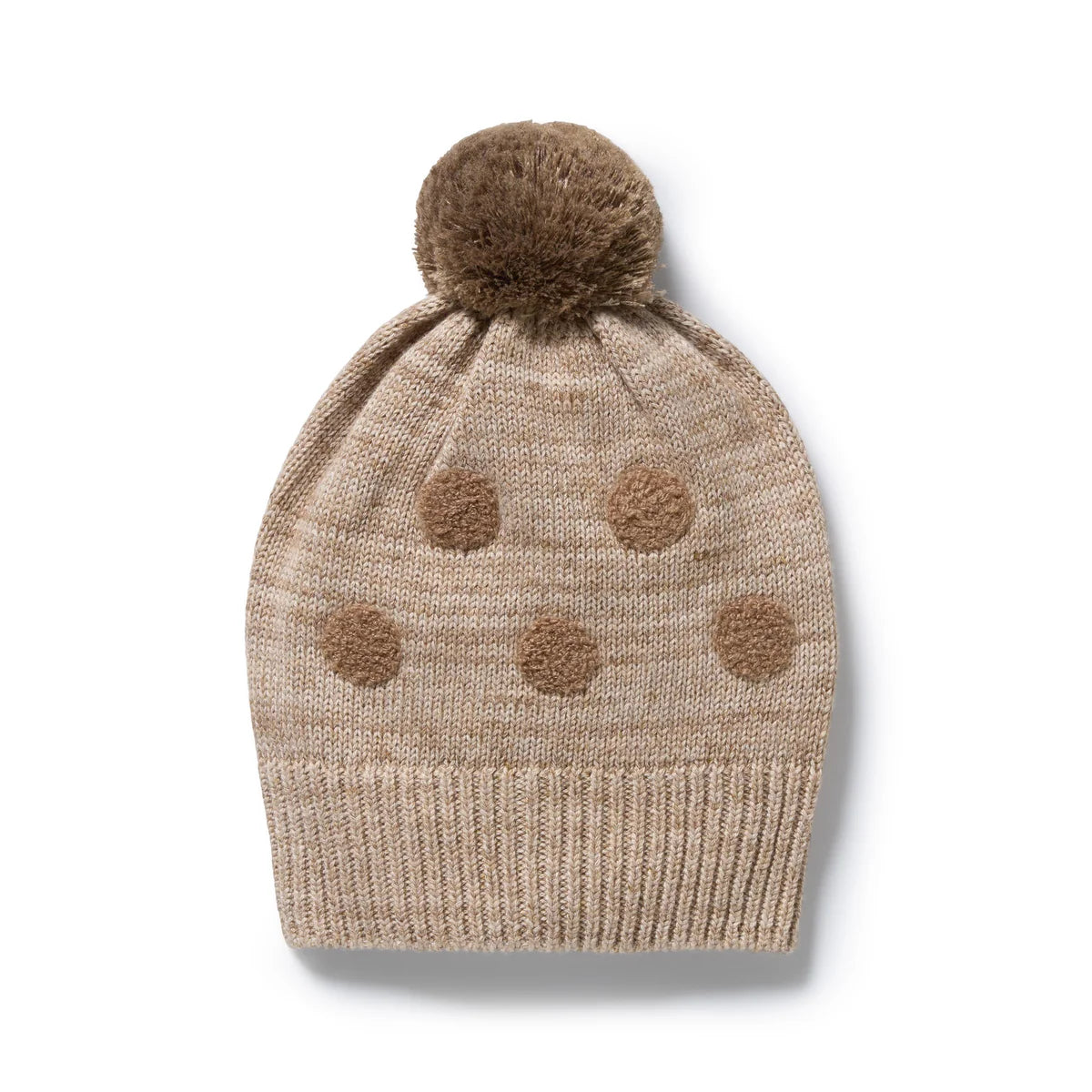 WILSON & FRENCHY SANDSTONE ORGANIC KNITTED BAUBLE HAT