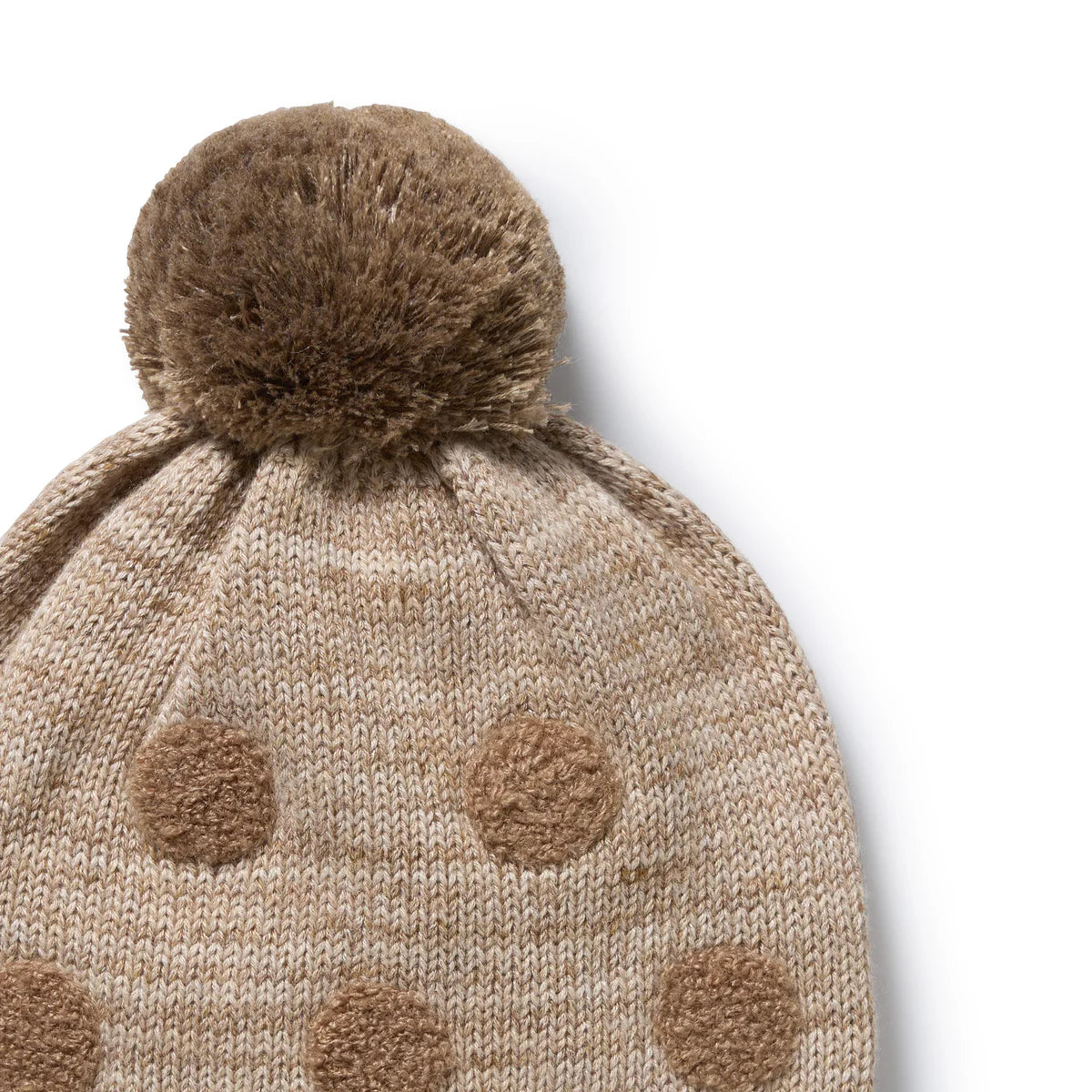 WILSON & FRENCHY SANDSTONE ORGANIC KNITTED BAUBLE HAT