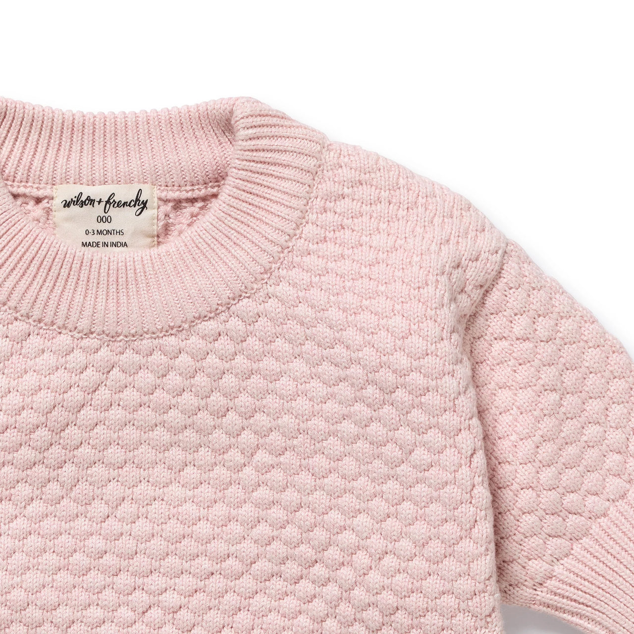 WILSON & FRENCHY MARSHMELLOW ORGANIC KNITTED BUBBLE JUMPER