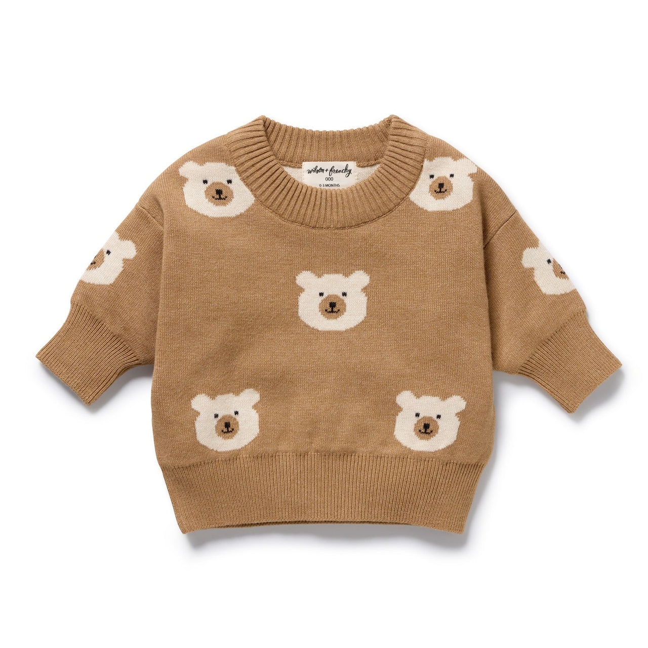 WILSON & FRENCHY BEARY CUTE ORGANIC KNITTED JACQUARD JUMPER