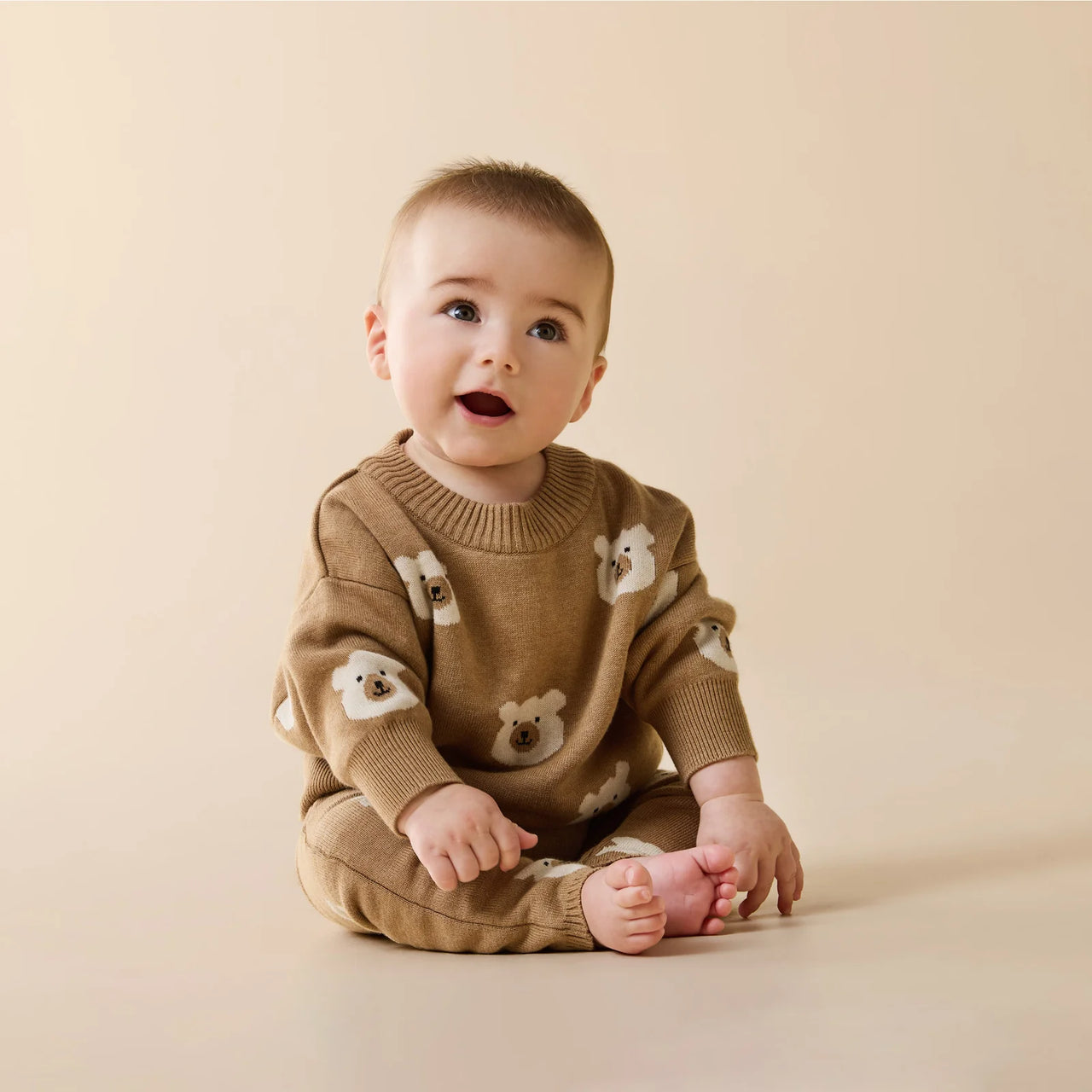 WILSON & FRENCHY BEARY CUTE ORGANIC KNITTED JACQUARD JUMPER