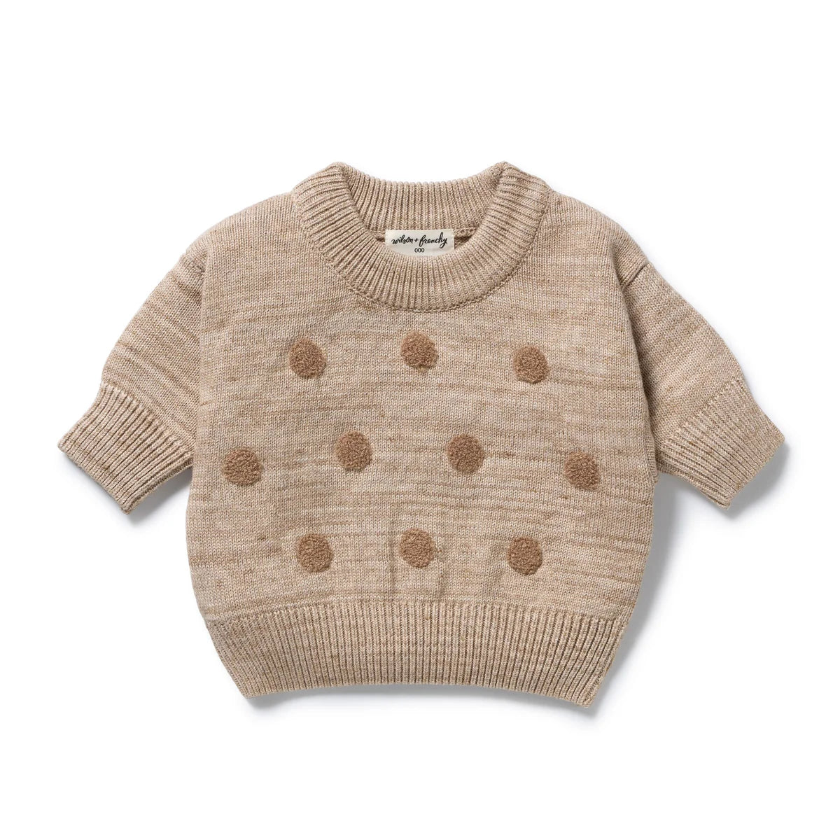 WILSON & FRENCHY SANDSTONE ORGANIC KNITTED BAUBLE JUMPER
