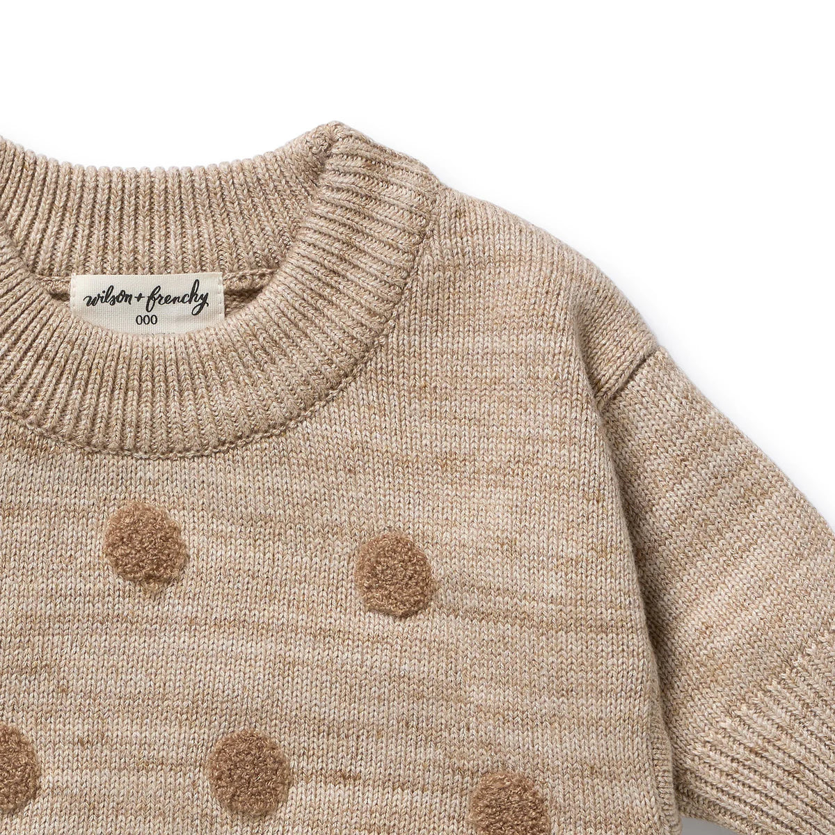 WILSON & FRENCHY SANDSTONE ORGANIC KNITTED BAUBLE JUMPER