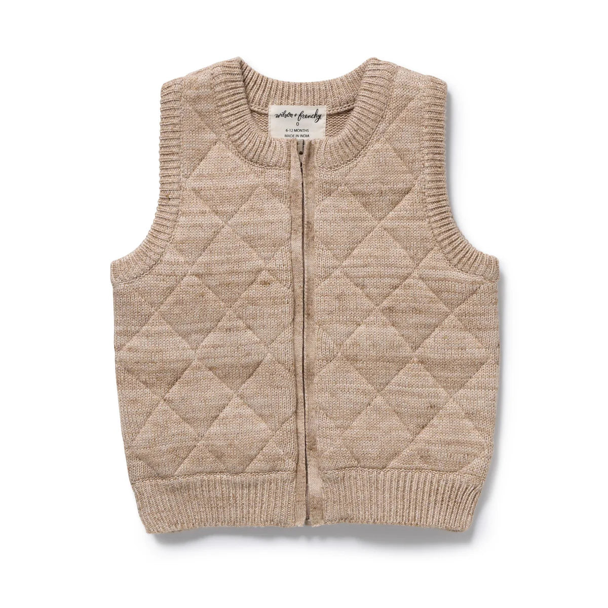 WILSON & FRENCHY SANDSTONE ORGANIC KNITTED VEST