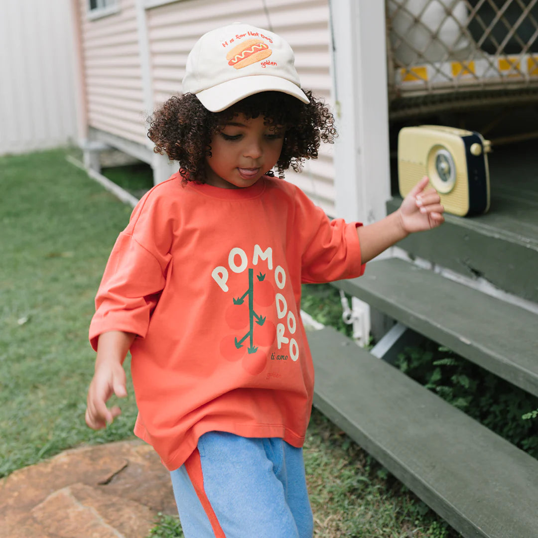 GOLDEN CHILDREN POMODORO MID SLEEVE TEE NAPOLI