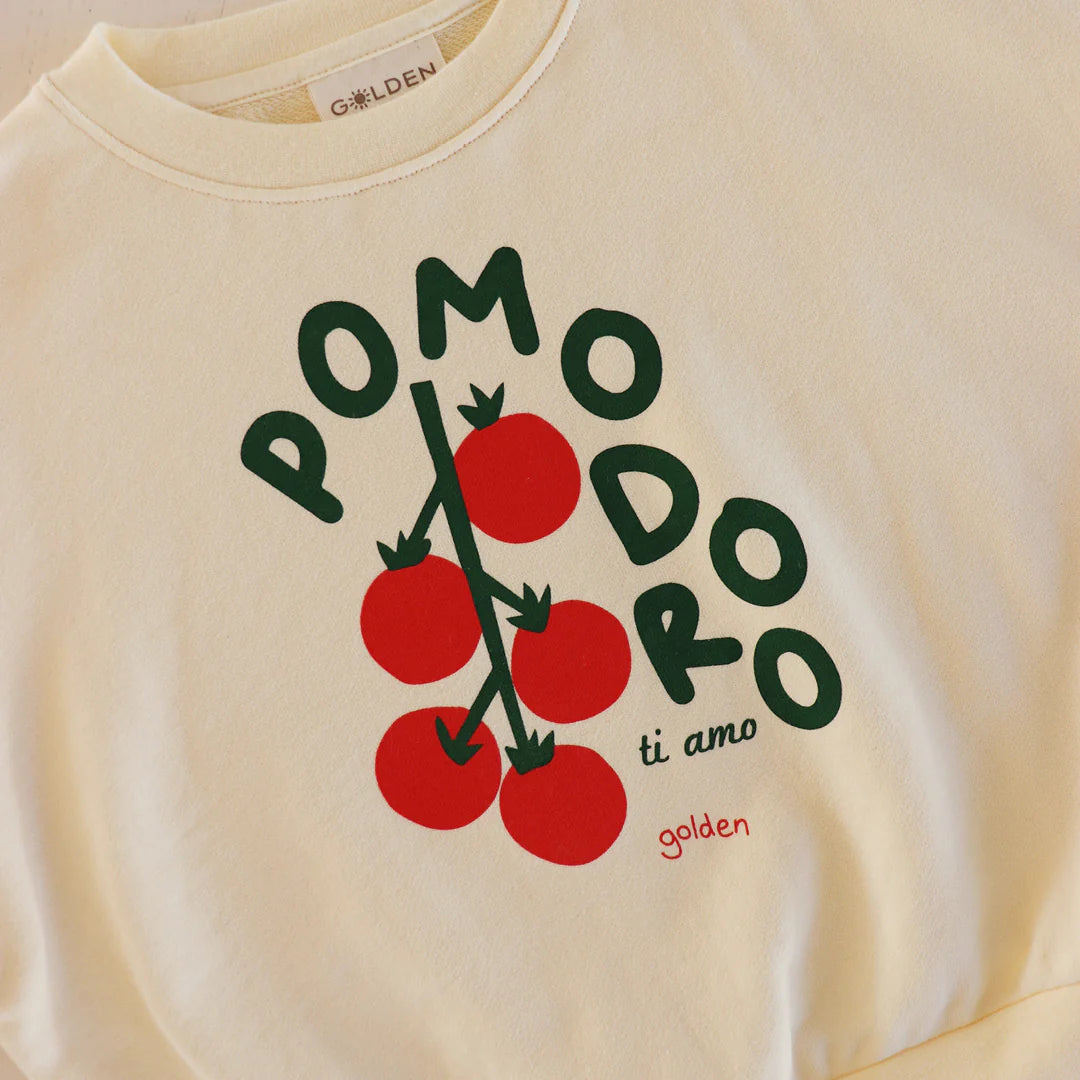 GOLDEN CHILDREN POMODORO SWEATER VANILLA PARFAIT