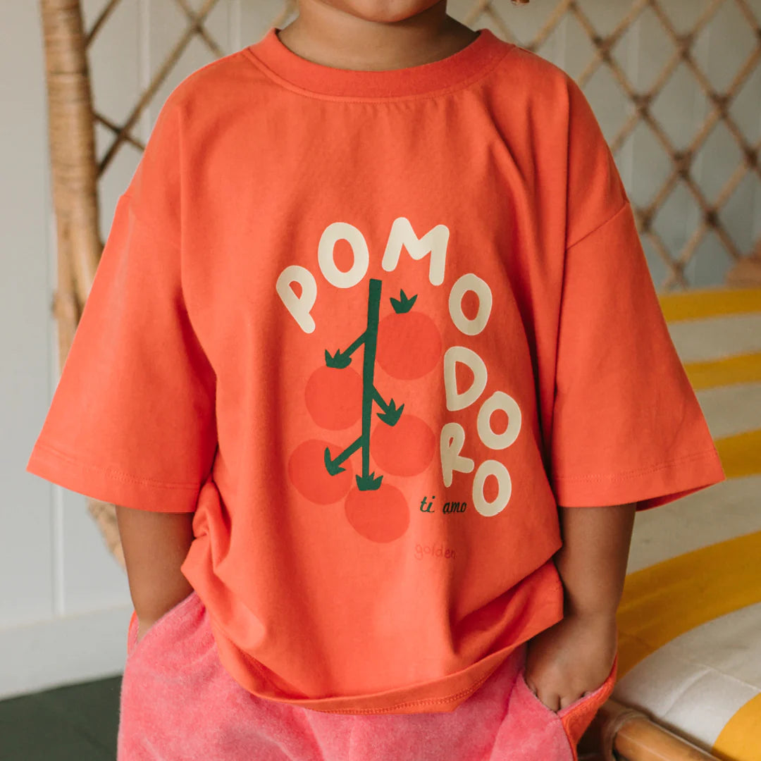 GOLDEN CHILDREN POMODORO MID SLEEVE TEE NAPOLI
