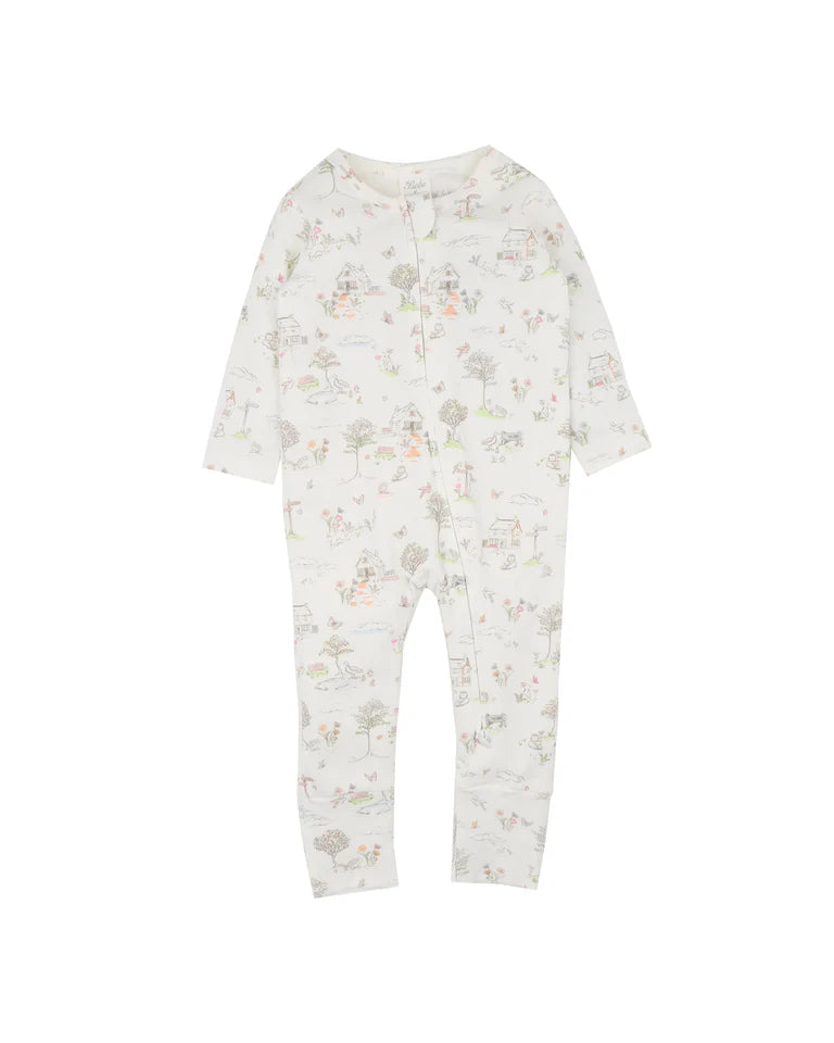 BEBE BEATRICE ORGANIC LS ZIPSUIT”