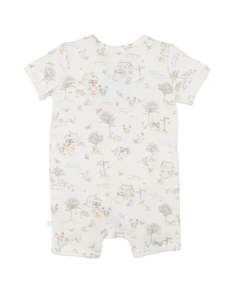 BEBE BEATRICE ORGANIC SS ZIPSUIT