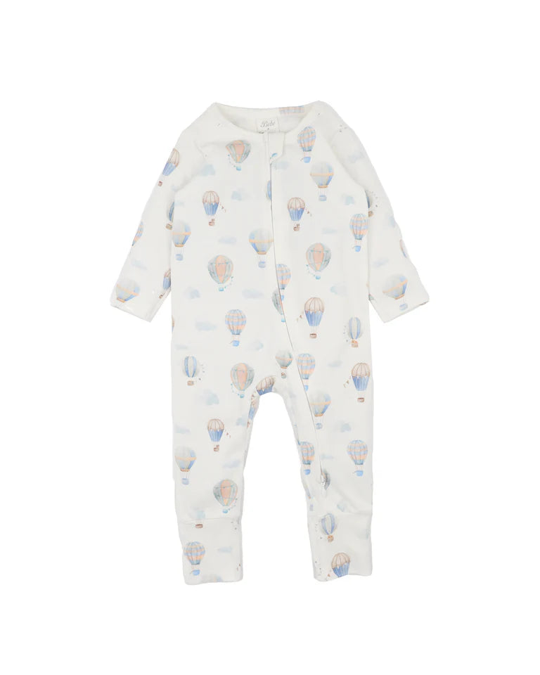 BEBE SKY HIGH ORGANIC LS ZIPSUIT