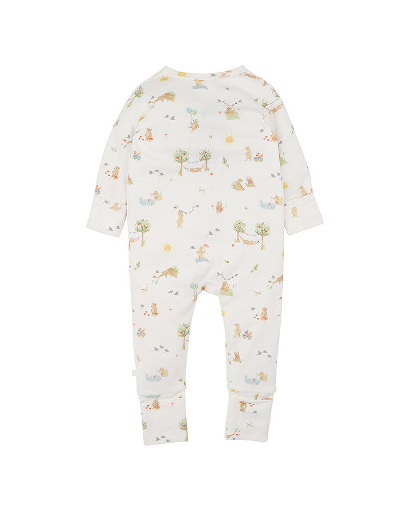 BEBE BEAR ORGANIC LONG SLEEVE ZIPSUIT