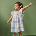 NATURE BABY BONNIE DRESS LINEN CLYDE CHECK