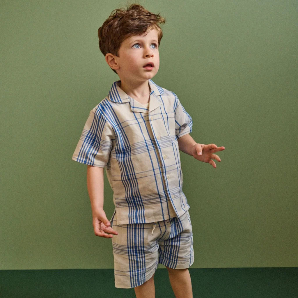 NATURE BABY GUTHRIE SHIRT LINEN CLYDE CHECK