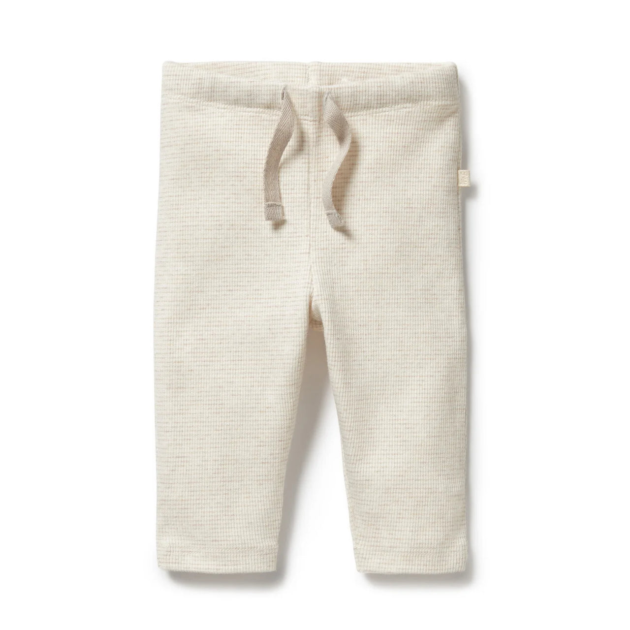 WILSON & FRENCHY ORGANIC STRIPE RIB LEGGING OATMEAL