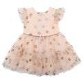 BEBE XMAS STAR DRESS ROSE GOLD