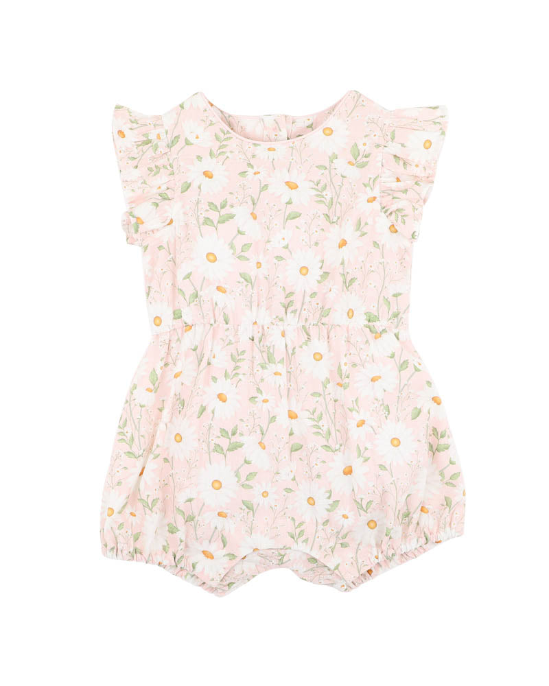 BEBE TESS WOVEN ROMPER