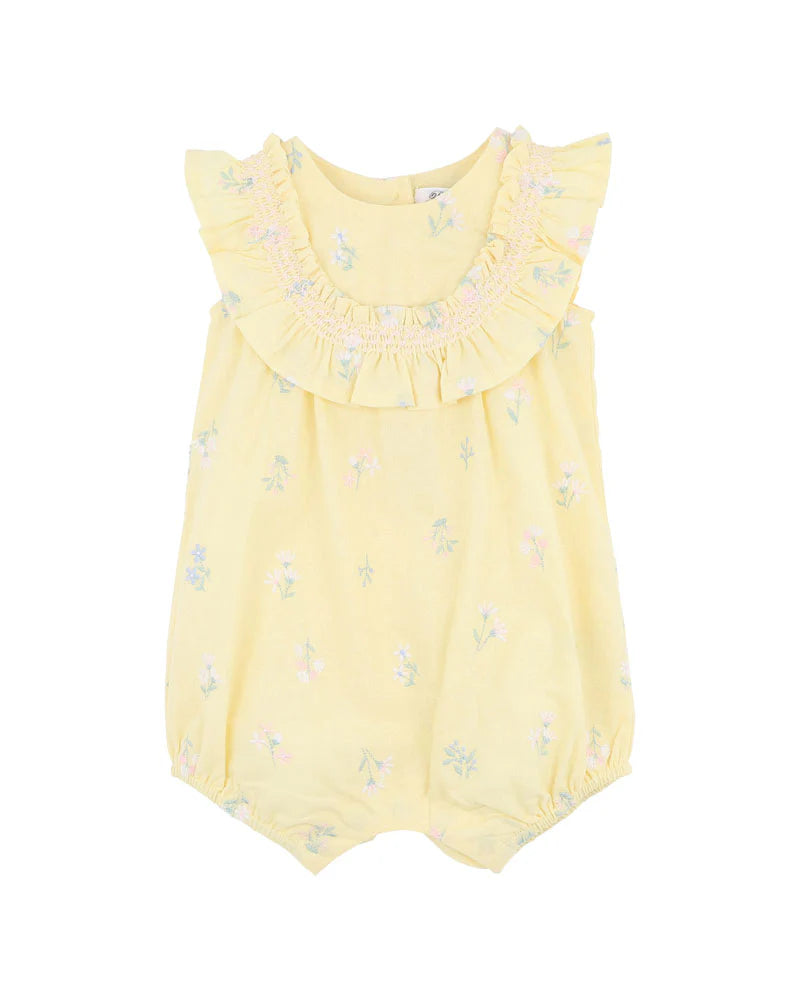 BEBE BONNIE EMBROIDERED ROMPER