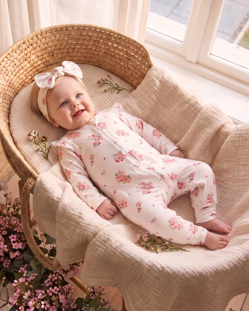 BEBE CHELSEA ORGANIC LS ZIPSUIT