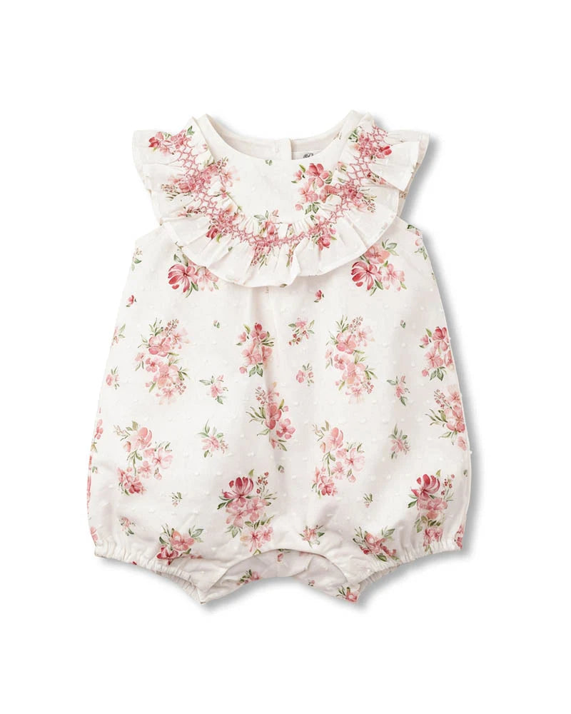 BEBE CHELSEA FRILL YOKE ROMPER