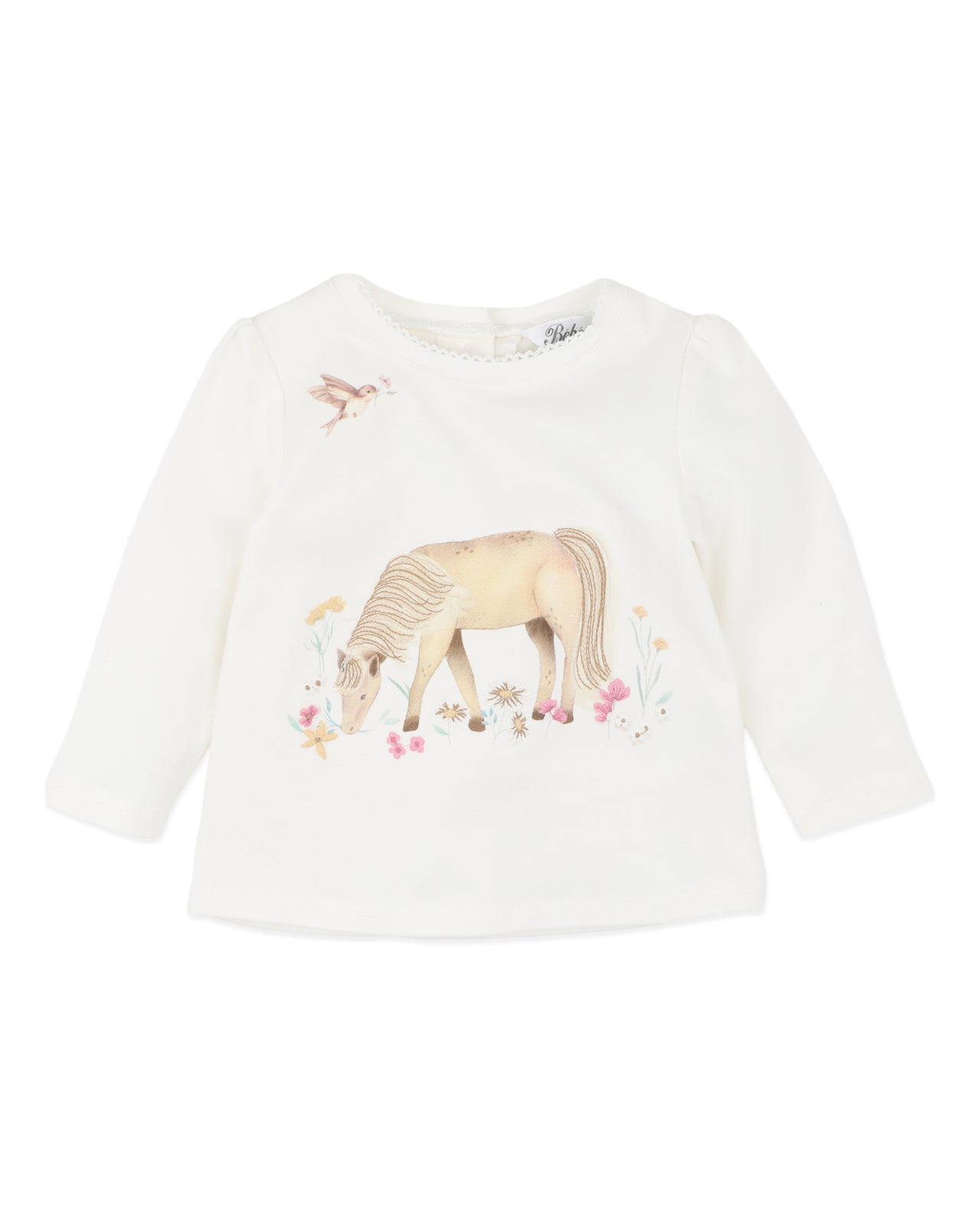 BEBE WINNIE PONY ORGANIC LS TEE