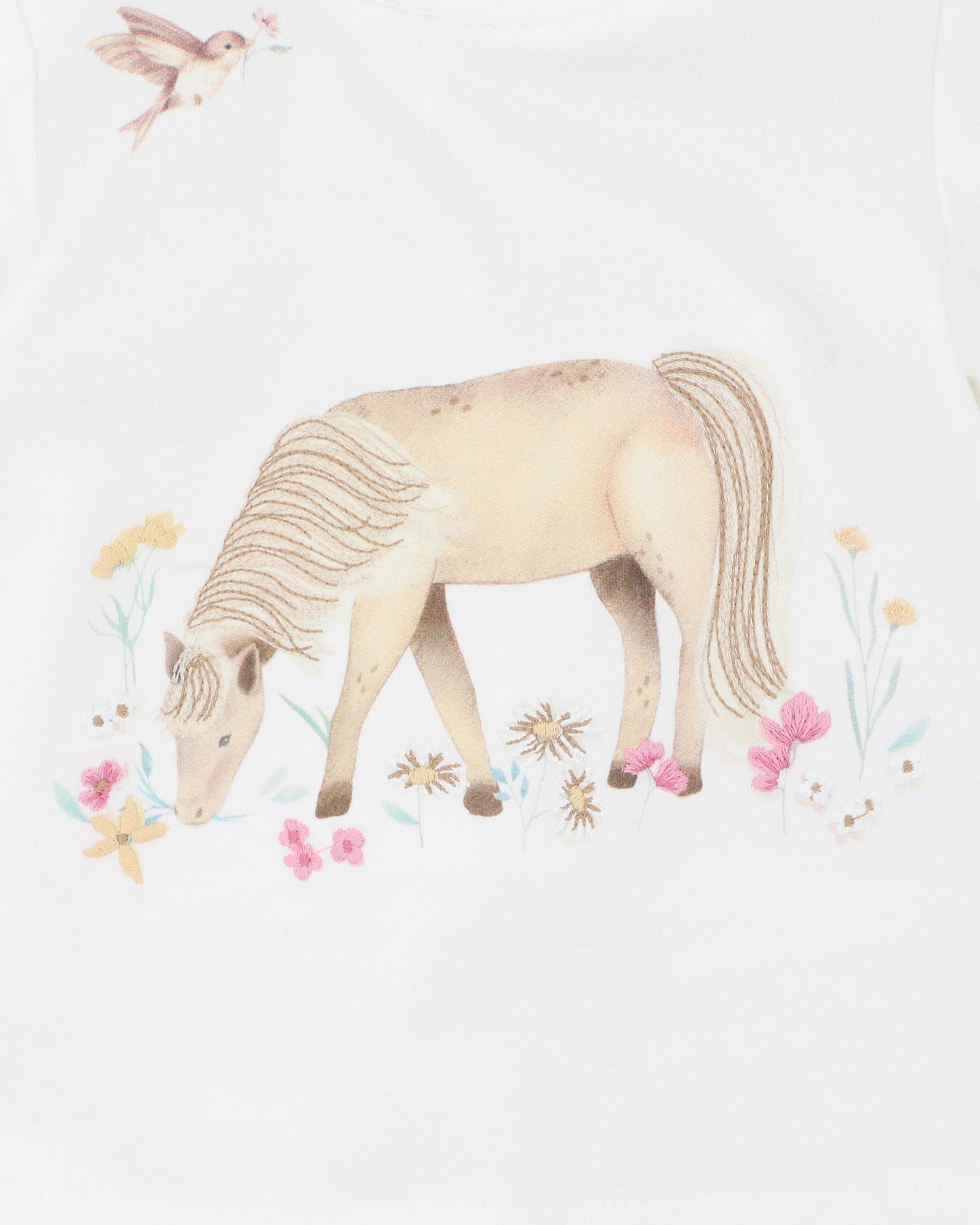 BEBE WINNIE PONY ORGANIC LS TEE