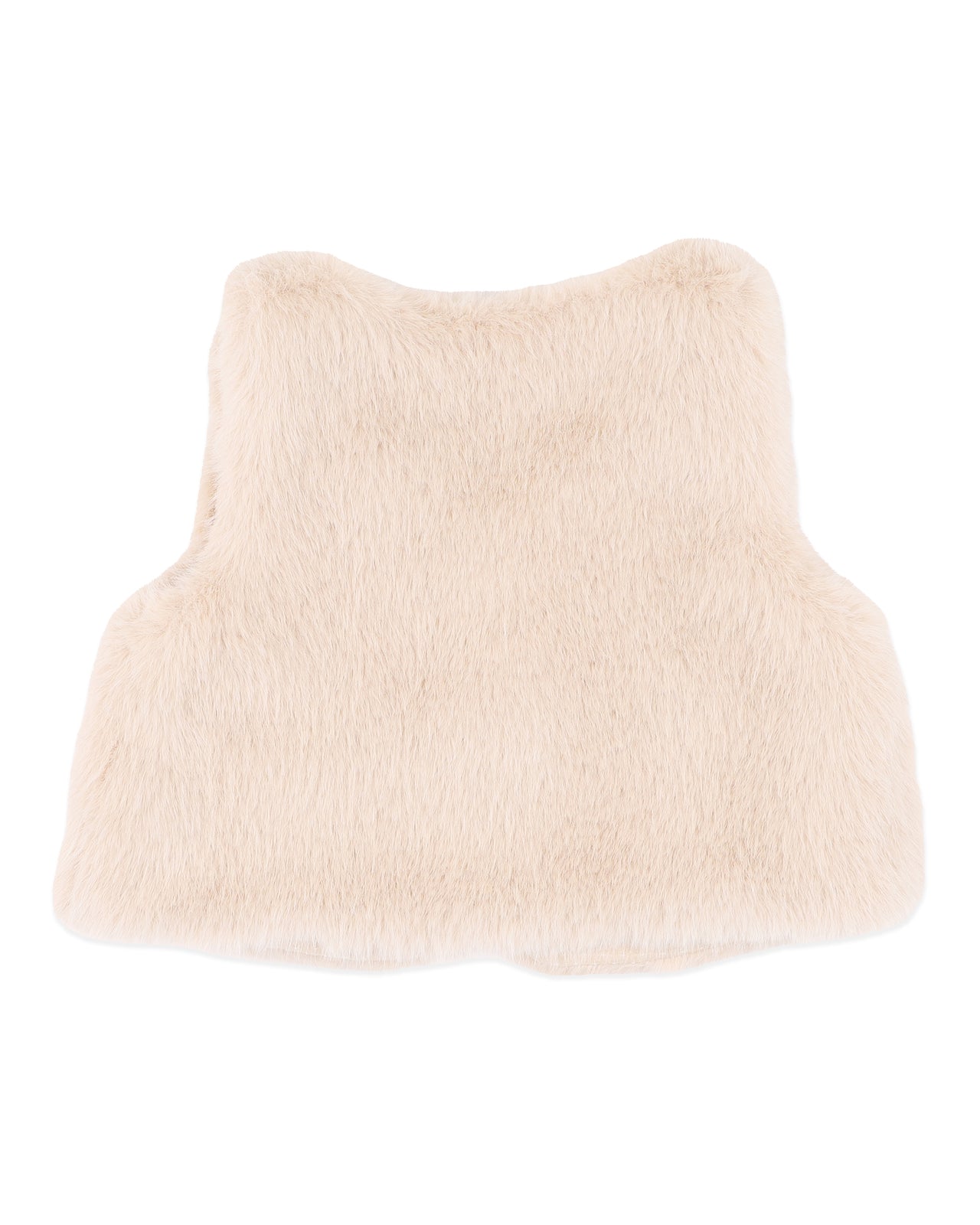 BEBE WINNIE EMBROIDERED FAUX FUR VEST