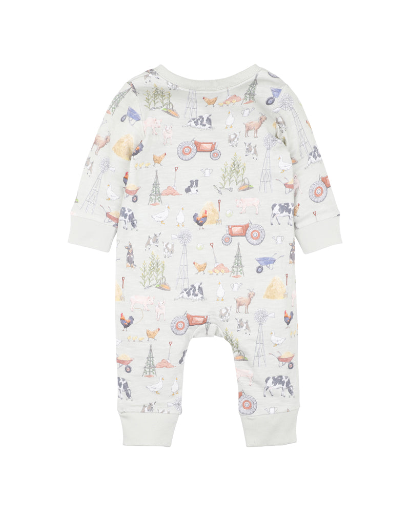 BEBE CHESTER PRINTLS ZIP ROMPER