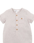 BEBE NINO WOVEN STRIPE ROMPER