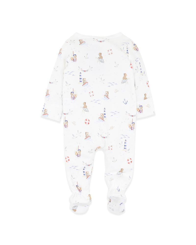 BEBE AXEL PRINT ORGANIC LONG SLEEVE ZIPSUIT