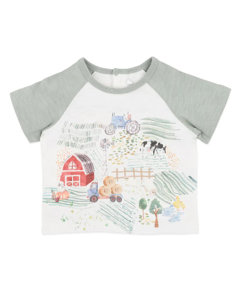 BEBE CLAYTON FARM SCENE TEE