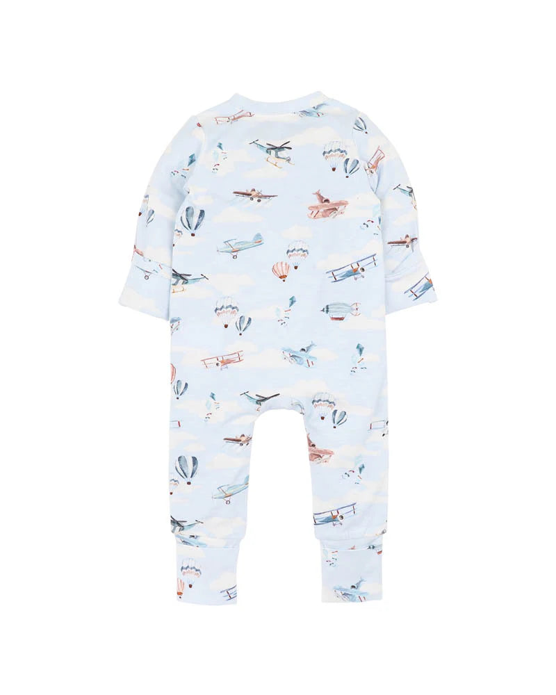 BEBE HARLAN PRINT LS ZIPSUIT