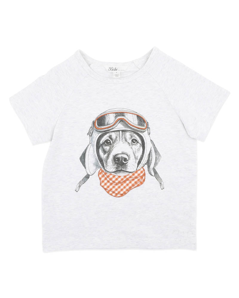 BEBE HARLAN AVIATION DOG TEE