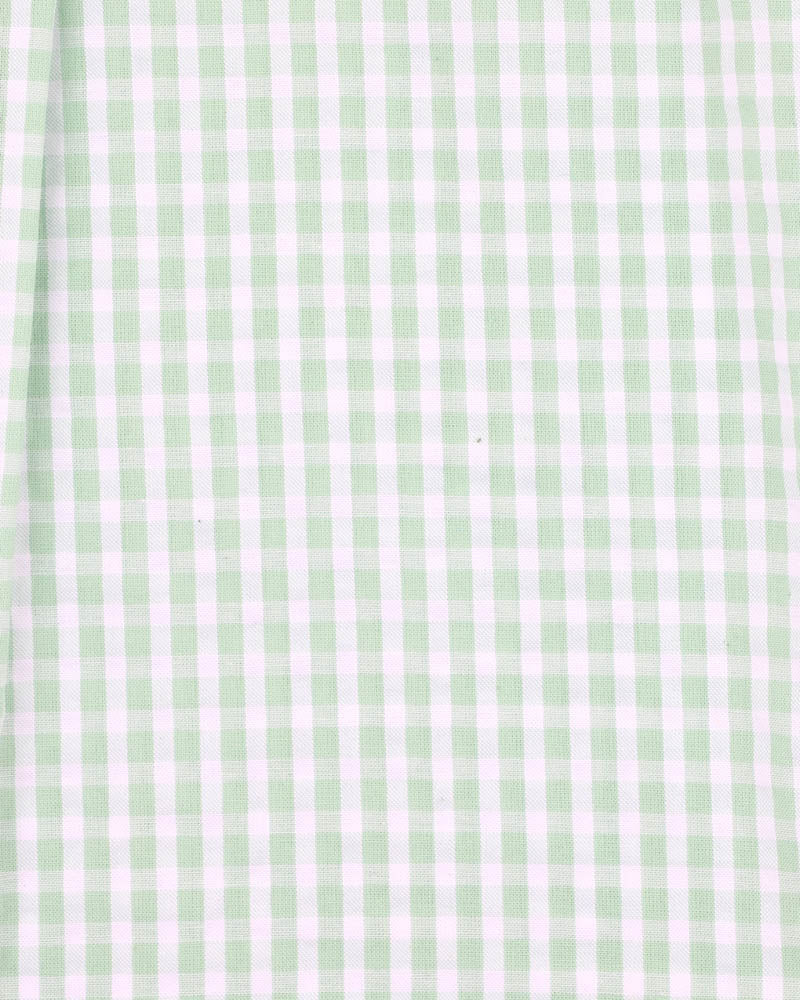 BEBE BOYS ROMAN GREEN CHECK SS SHIRT