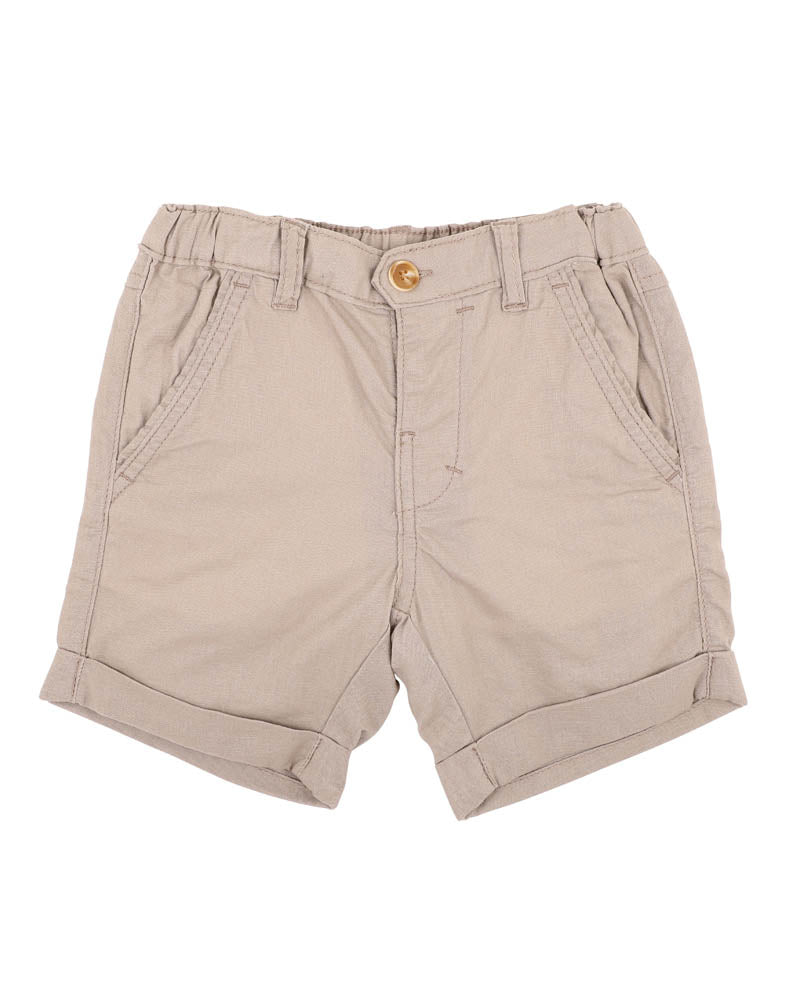 BEBE BOYS STONE ROMAN POCKET SHORTS