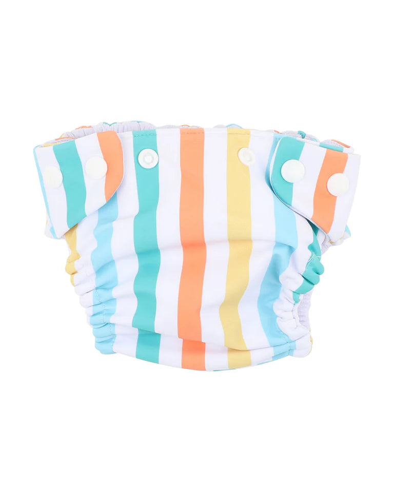 MINIHAHA LUCA STRIPE AQUA NAPPY