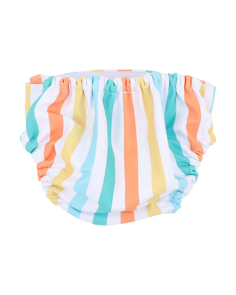 MINIHAHA LUCA STRIPE AQUA NAPPY