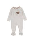 BEBE MATEO STRIPE LS ZIP ONESIE