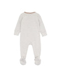 BEBE MATEO STRIPE LS ZIP ONESIE