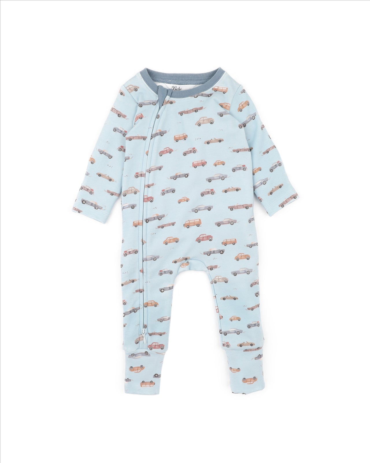 BEBE ALVIN CAR ORGANIC LS ZIPSUIT