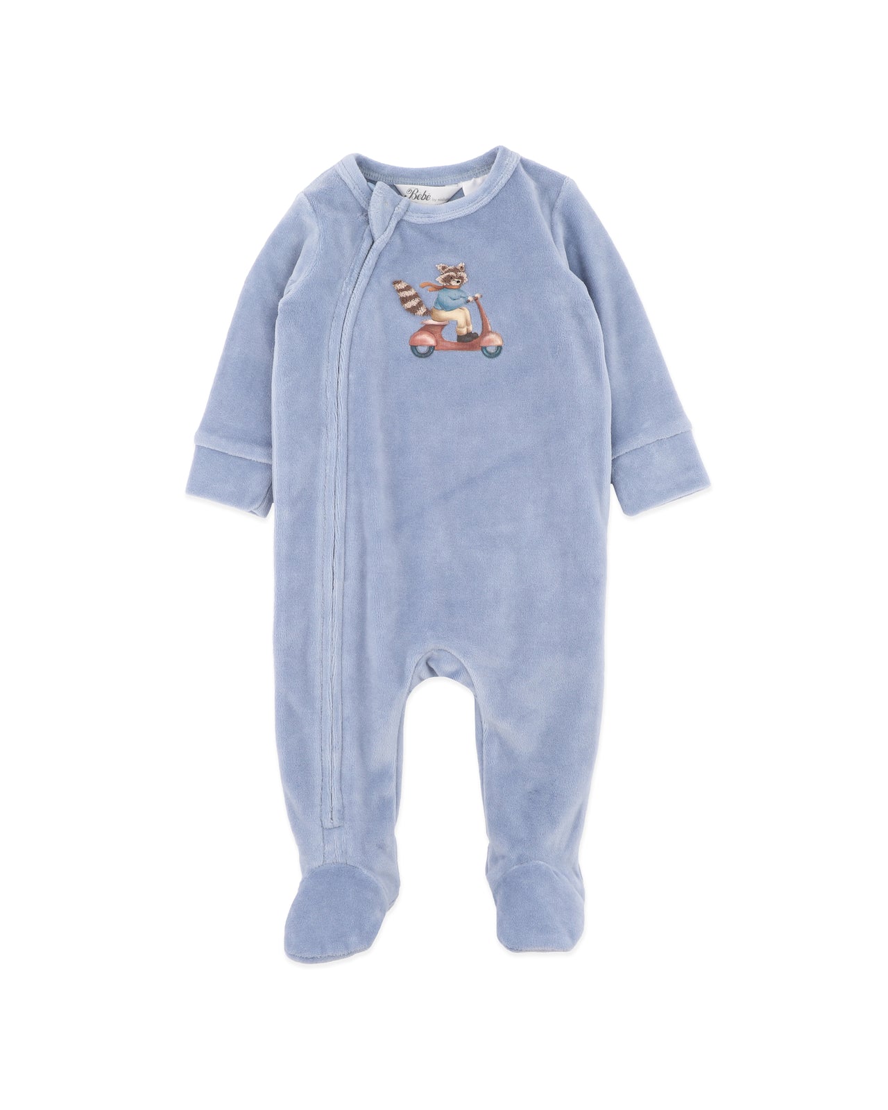 BEBE ALVIN VELOUR ZIP ONESIE