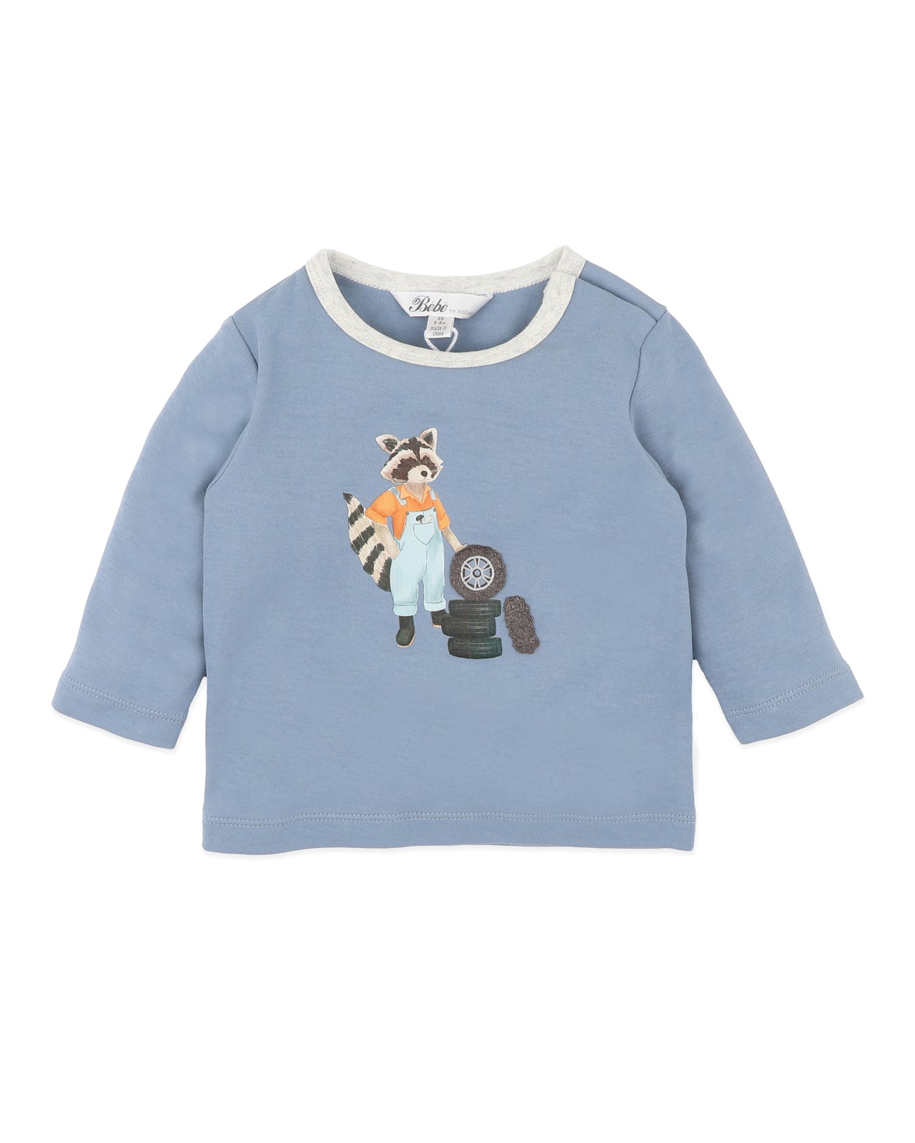 BEBE ALVIN RACCOON LS TEE
