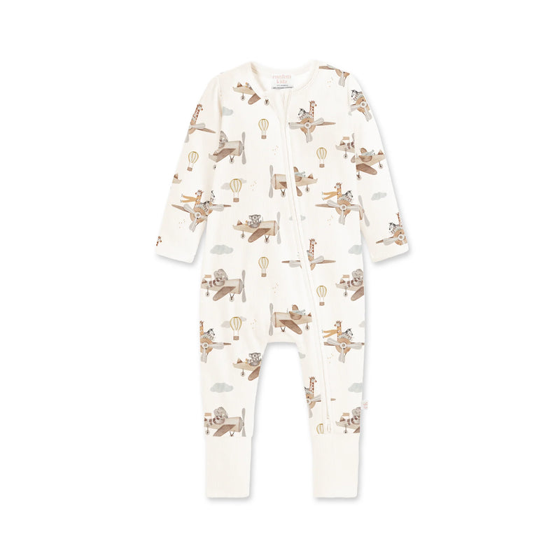 CONFETTI KIDZ BAMBOO ZIPSUIT - UP & AWAY