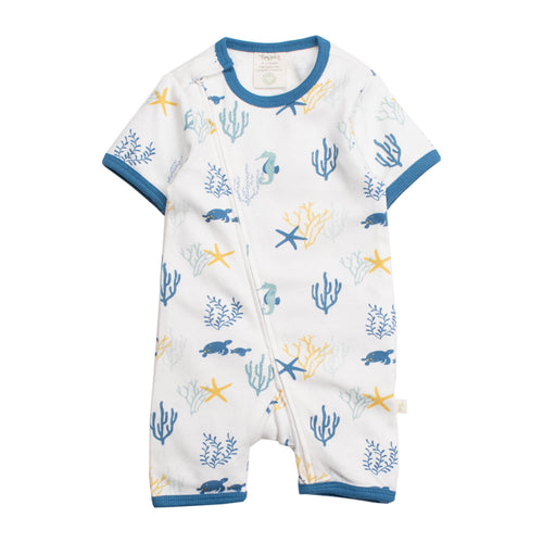 TINY TWIG ZIPSUIT S/S-OCEAN